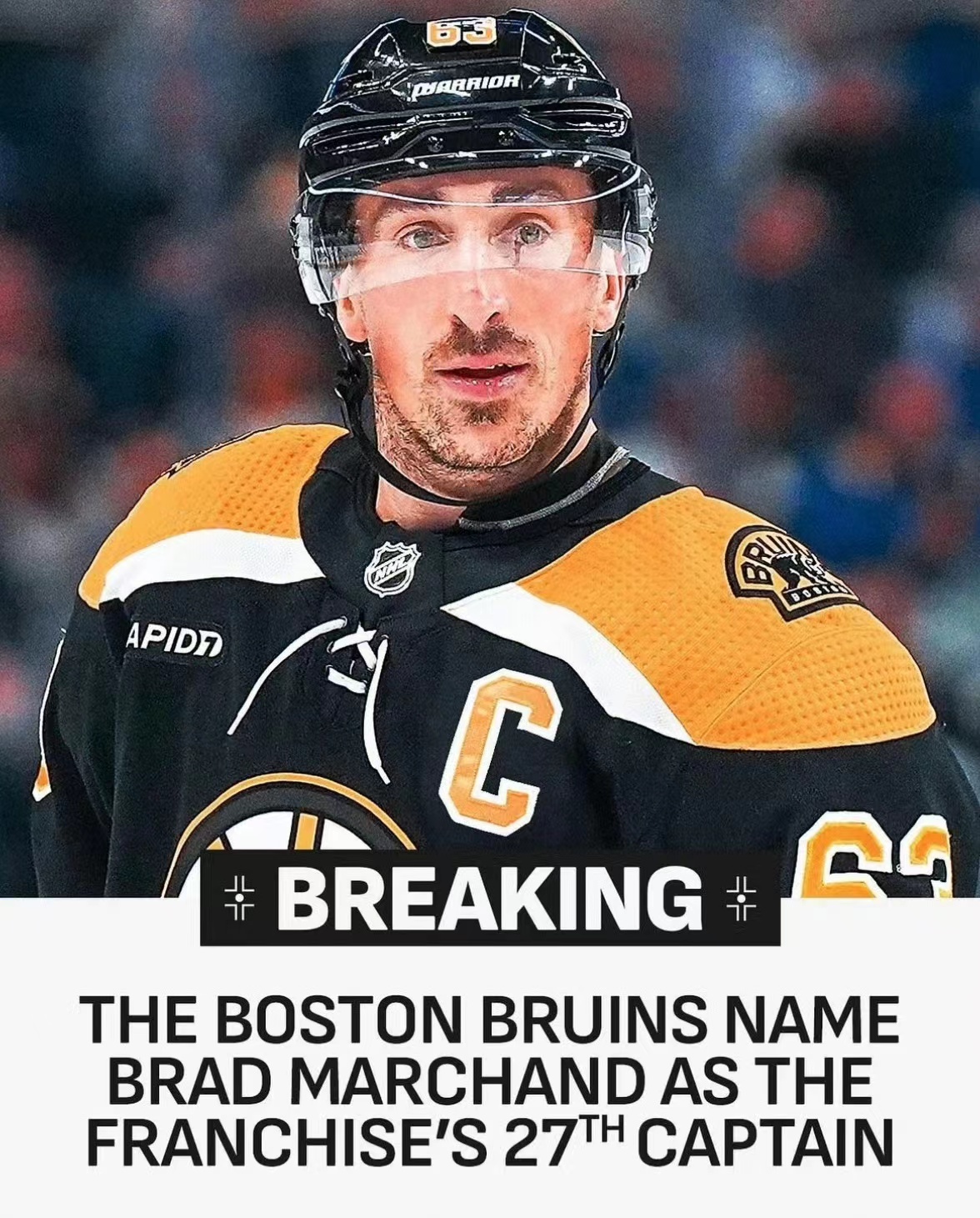 Brad Marchand wird Kapitän, die Bruins läuten eine neue legendäre Ära ein
